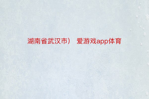 湖南省武汉市） 爱游戏app体育